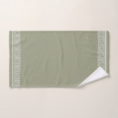 Wit Grecian Frieze Design Sage Bad Handdoek (Handdoek)