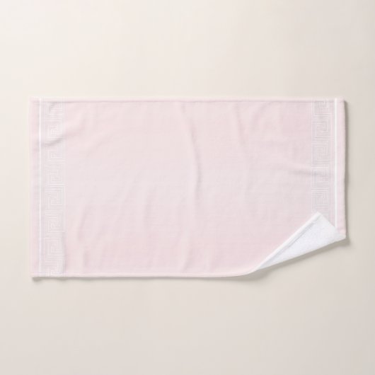 Wit griekse fries design roze bad handdoek (Handdoek)