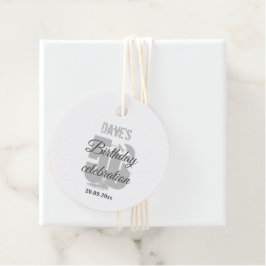 Wit Grijs 50th Om het even welk Gepersonaliseerd V Bedankjes Labels