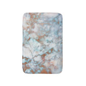 Wit Grijs Blauw Marmeren Steen Bruin Glitter Badmat (Voorkant Verticaal)