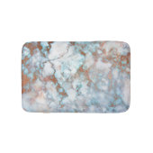 Wit Grijs Blauw Marmeren Steen Bruin Glitter Badmat (Voorkant)