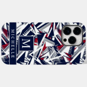  wit grijs donkerblauw rood geometrisch Case-Mate iPhone case (Achterkant (horizontaal))