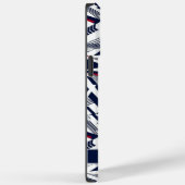  wit grijs donkerblauw rood geometrisch Case-Mate iPhone case (Achterkant / Rechts)