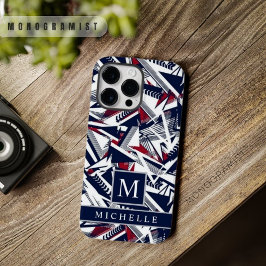 wit grijs donkerblauw rood geometrisch Case-Mate iPhone 14 pro max hoesje