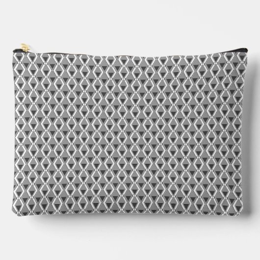 Wit grijs geometrische print art deco etui (Voorkant)