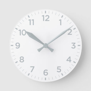 Wit grijs glanzend minimalistische wandklok