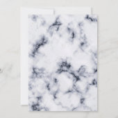 Wit Grijs Goud Marmer Elegant Bruiloft Kaart (Achterkant)