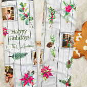 Wit Grijs Groen 5 Fotosjabloon Kerstmis Thermosbeker