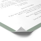 Wit Grijs Groen Recept voor een Gelukkig Huwelijk Poster (Hoek)