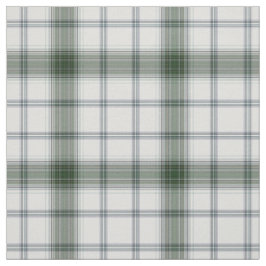 Wit Grijs Groen Tartan Plaid Stof