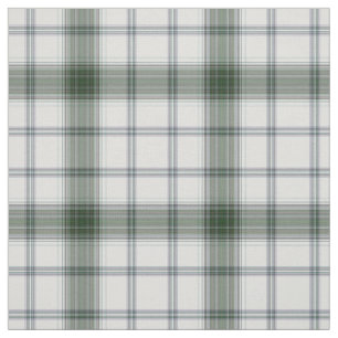 Wit Grijs Groen Tartan Plaid Stof