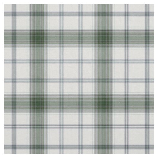 Wit Grijs Groen Tartan Plaid Stof (Swatch)