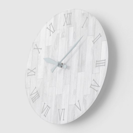 wit grijs hout grote klok (Hoek)