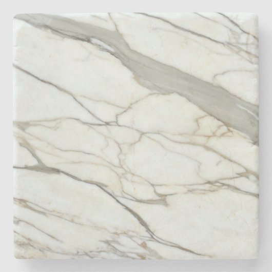 Wit grijs marmer luxe design stenen onderzetter (Voorkant)