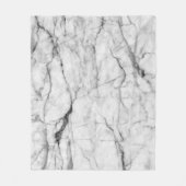 Wit grijs marmer textuur fleece deken (Voorkant)