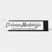 Wit Grijs Marmeren Bureaunaam Bord Bureau Naambordje (Voorkant)