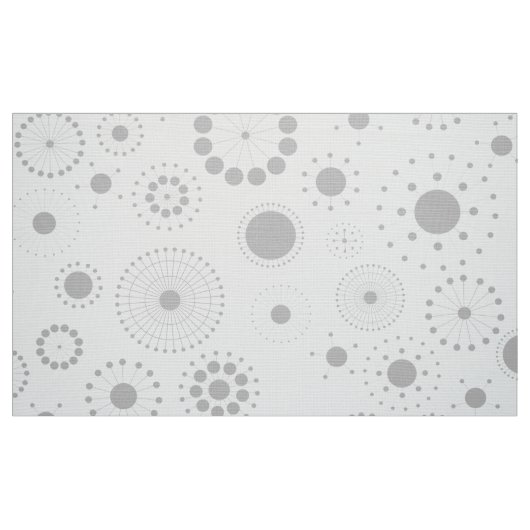 Wit & Grijs Modern geometrisch patroon Stof (Fat Quarter)