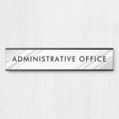 Wit Grijs Modern Professioneel Bord Admin Kantoor Deurbordje (Voorkant)