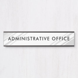 Wit Grijs Modern Professioneel Bord Admin Kantoor Deurbordje