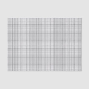Wit & Grijs Tartan Schotse Ruitpatroon Print Tissuepapier