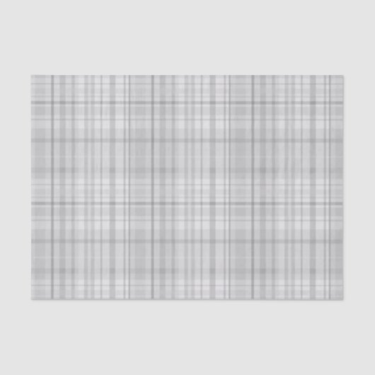 Wit & Grijs Tartan Schotse ruitpatroonprint Tissuepapier (Voorkant)