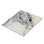 Wit Grijs Zwart Marmer Graniet Gouden Flake Faux Tegeltje (Zijkant)