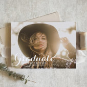 Wit grillig script overlay foto Afstuderen Kaart