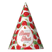 Wit Groen 1e Verjaardag Berry Eerste Aardbei Feesthoedjes (Voorkant)