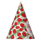 Wit Groen 1e Verjaardag Berry Eerste Aardbei Feesthoedjes (Links)