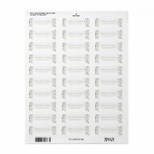 Wit Groen Bloemig Huwelijk Retouradres Etiket (Full Sheet)