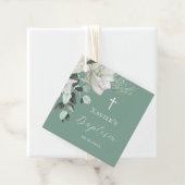 wit groen boeket Doop Bedankjes Labels (In situ)