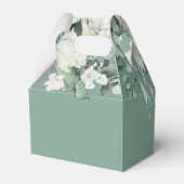 wit groen boeket Doop Favor Box Bedankdoosjes (Achterkant)
