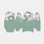 wit groen boeket Doop Favor Box Bedankdoosjes (Uitgevouwen)