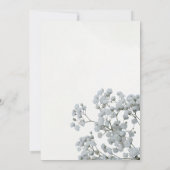 Wit Groen en Licht Roze Bloemen Luxe Huwelijk Kaart (Achterkant)