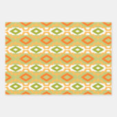 Wit groen en Oranje Inpakpapier Vel (Voorkant 2)