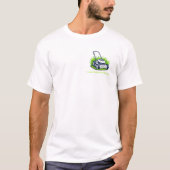 Wit Groen Gazonverzorging en Service Professional T-shirt (Voorkant)