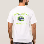 Wit Groen Gazonverzorging en Service Professional T-shirt (Achterkant)