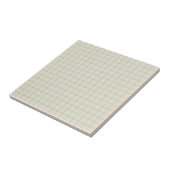 Wit & Groen Geruit Retro Minimalist Tegeltje (Zijkant)