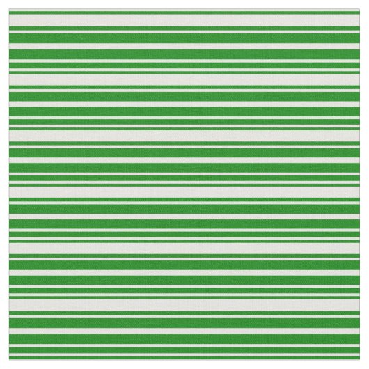 Wit & Groen Gestreept Patroon Stof (Close Up)