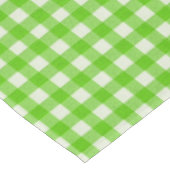 Wit & Groen Gingham Patroon | Katoen geruit Tafelkleed (Gekanteld)