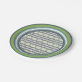 Wit Groen Grijs en blauw Papieren Bordje (Gekanteld)