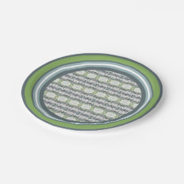 Wit Groen Grijs en blauw Papieren Bordje