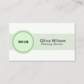 Wit Groen Illustratief Schoonmakende de Dienstenza Visitekaartje (Voorkant)