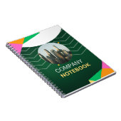 Wit Groen Moderne Geometrische Kunst Notitieboek (Rechterzijde)