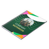 Wit Groen Moderne Geometrische Kunst Notitieboek (Linkerzijde)