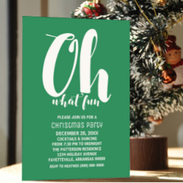 Wit Groen Oh Wat Leuk Vakantie Party Invite Kaart