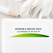 Wit Groen Retro Stijl Klassiek Familie Blad Etiket (Insitu)