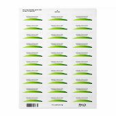 Wit Groen Retro Stijl Klassiek Familie Blad Etiket (Full Sheet)