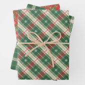 Wit, Groen, Rood Kerstspel Inpakpapier Vel (In situ)