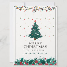 Wit Groen Rood Merry Christmas Poster